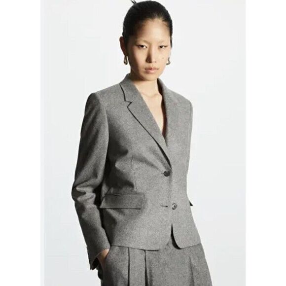 Brooks Brothers "346" Women‎ Size 6 Blazer Dark Gray Wool Lined 2 Button Front @ - Picture 1 of 9